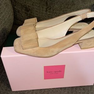 Kate Spade ♠️ Sierra Sling Back Pumps in Beige/Tan/Nude
